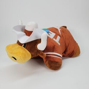 Pillow Pets 18” TEXAS LONGHORNS BEVO Mascot Stuffed Plush Pillow Good